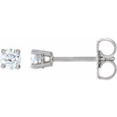 14K White 3/8 CTW Natural Diamond Earrings
