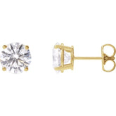 14K Yellow Gold 2 1/2 CTW Lab-Grown Diamond Earrings