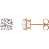 14K Rose Gold 2 1/2 CTW Lab-Grown Diamond Earrings