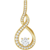 14K Yellow Gold 3/8 CTW Lab-Grown Diamond Pendant