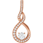 14K Rose Gold 3/8 CTW Lab-Grown Diamond Pendant