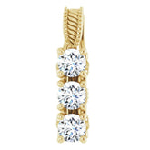 14K Yellow Gold 5/8 CTW Lab-Grown Diamond Pendant