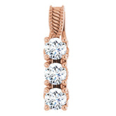 14K Rose Gold 5/8 CTW Lab-Grown Diamond Pendant