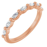14K Rose 1/3 CTW Lab-Grown Diamond Anniversary Band