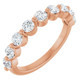 14K Rose 9/10 CTW Lab-Grown Diamond Anniversary Band