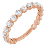 14K Rose 1 1/6 CTW Lab-Grown Diamond Anniversary Band