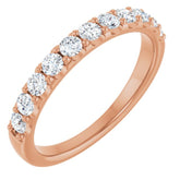 14K Rose 1/2 CTW Lab-Grown Diamond Anniversary Band