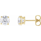 14K Yellow Gold 4 CTW Lab-Grown Diamond Earrings