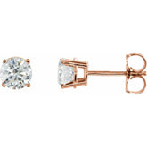 14K Rose Gold 4 CTW Lab-Grown Diamond Earrings