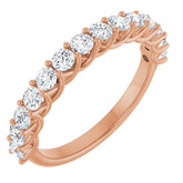 14K Rose 1/2 CTW Natural Diamond Anniversary Band