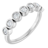 14K White 3/8 CTW Lab-Grown Diamond Anniversary Band