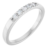 14K White 1/6 CTW Lab-Grown Diamond French-Set Anniversary Band