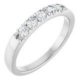 14K White 1/3 CTW Lab-Grown Diamond French-Set Anniversary Band