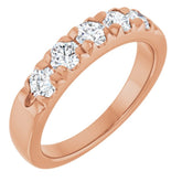 14K Rose 3/4 CTW Lab-Grown Diamond French-Set Anniversary Band