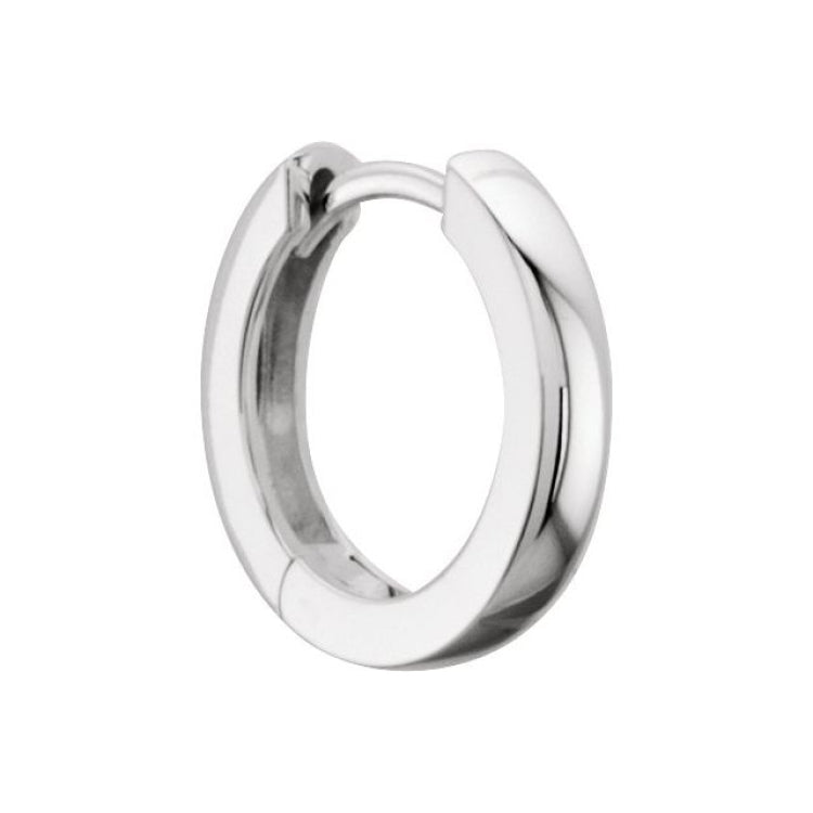 14K White Gold Hinged 18 mm Hoop Earring