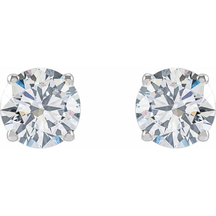 14K White Gold 1 CTW Lab-Grown Diamond Earrings