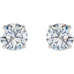 14K White Gold 1 CTW Lab-Grown Diamond Earrings