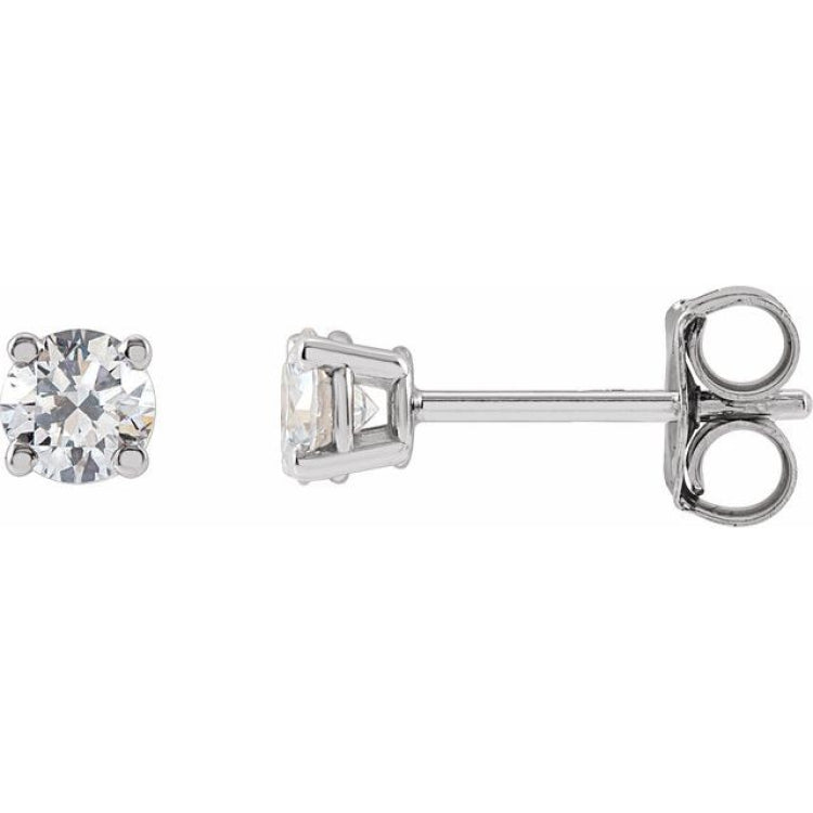 14K White Gold 1/6 CTW Lab-Grown Diamond Earrings