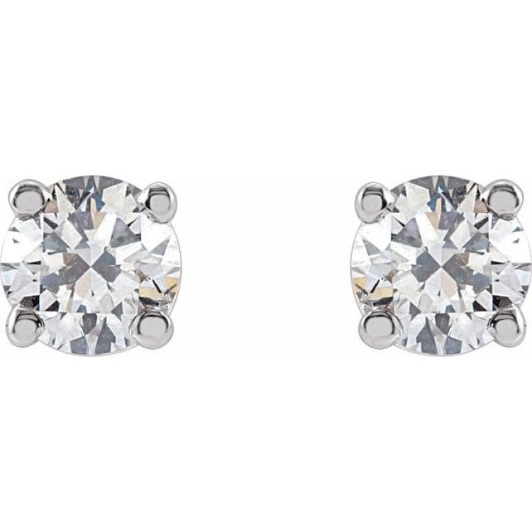 14K White Gold 1/6 CTW Lab-Grown Diamond Earrings
