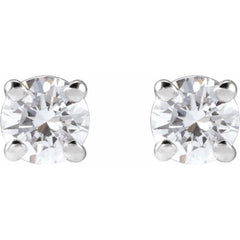 14K White Gold 1/10 CT Lab-Grown Diamond  Earring
