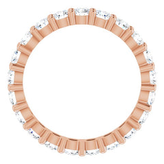 10K Rose Gold 1 1/2 CTW Natural Diamond Eternity Band Size 6.25