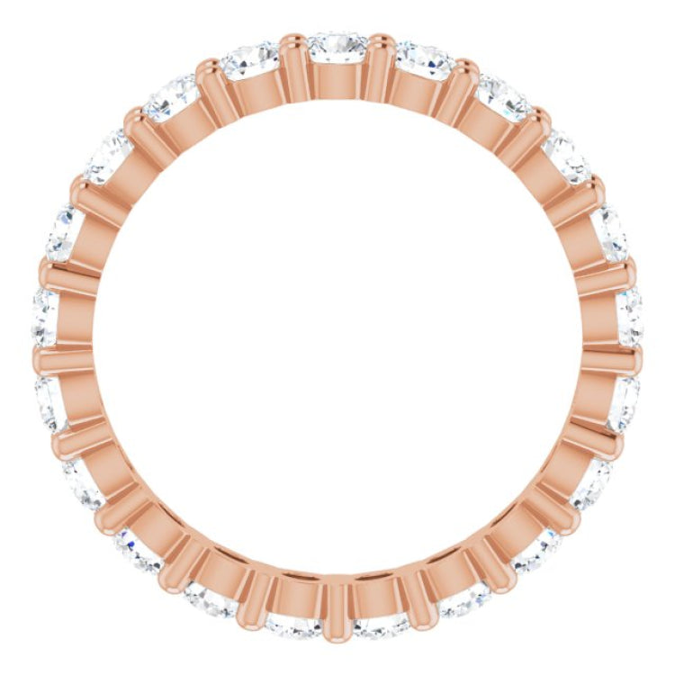 10K Rose Gold 1 1/2 CTW Natural Diamond Eternity Band Size 6.75