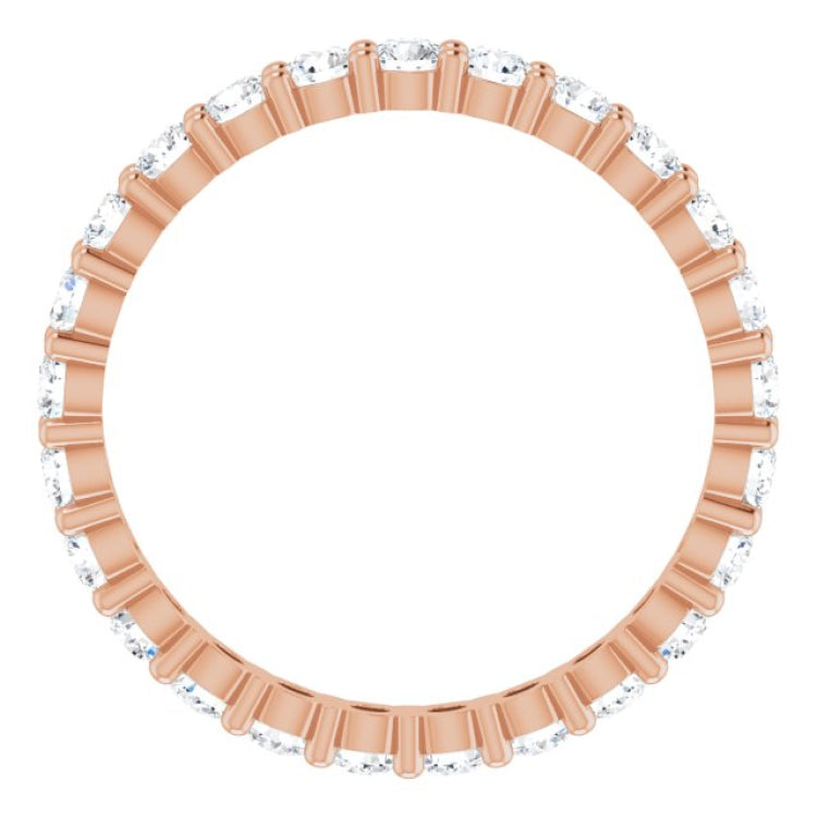 10K Rose Gold 1 1/2 CTW Lab-Grown Diamond Eternity Band Size 8.5