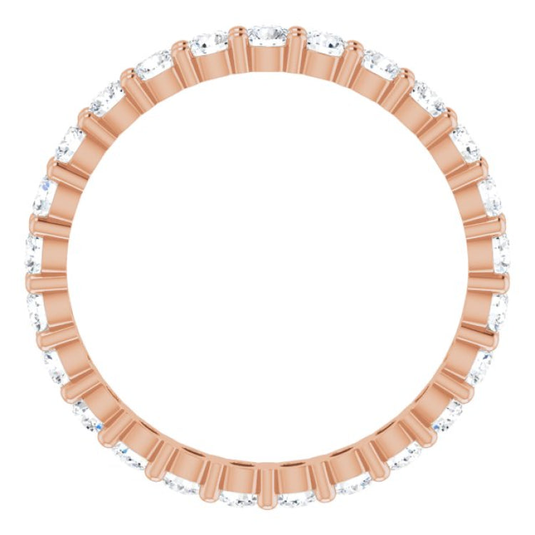 10K Rose Gold 1 1/2 CTW Lab-Grown Diamond Eternity Band Size 8.75