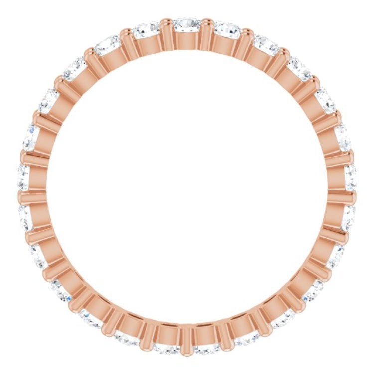 10K Rose Gold 1 1/2 CTW Lab-Grown Diamond Eternity Band Size 9