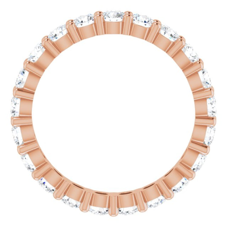 10K Rose Gold 1 1/2 CTW Lab-Grown Diamond Eternity Band Size 6