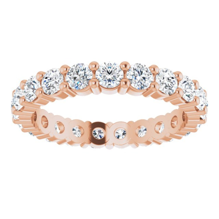 10K Rose Gold 1 1/2 CTW Lab-Grown Diamond Eternity Band Size 6.25