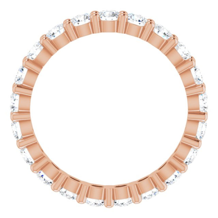 10K Rose Gold 1 1/2 CTW Lab-Grown Diamond Eternity Band Size 6.5