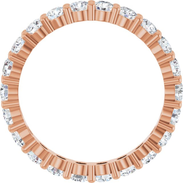 10K Rose Gold 1 1/2 CTW Lab-Grown Diamond Eternity Band Size 7