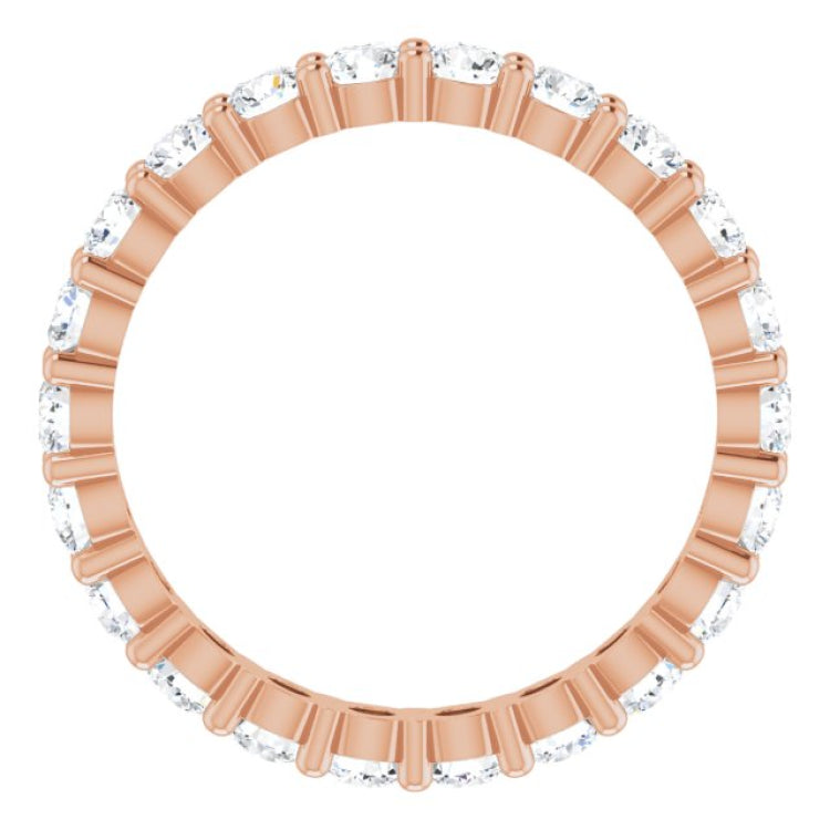 10K Rose Gold 1 1/2 CTW Lab-Grown Diamond Eternity Band Size 7.25