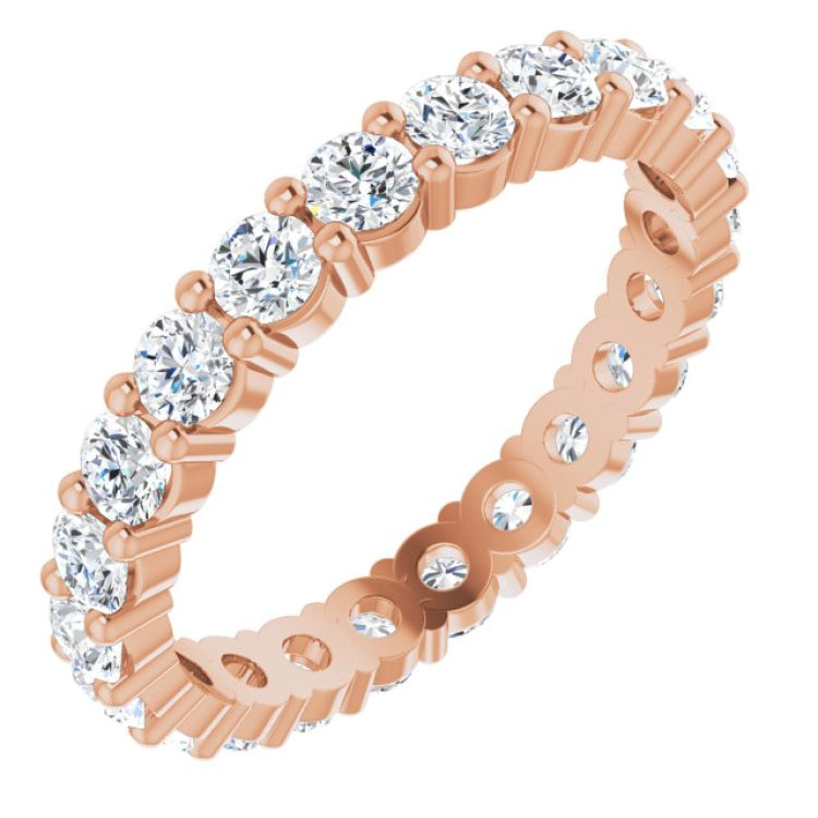 10K Rose Gold 1 1/2 CTW Lab-Grown Diamond Eternity Band Size 7.5