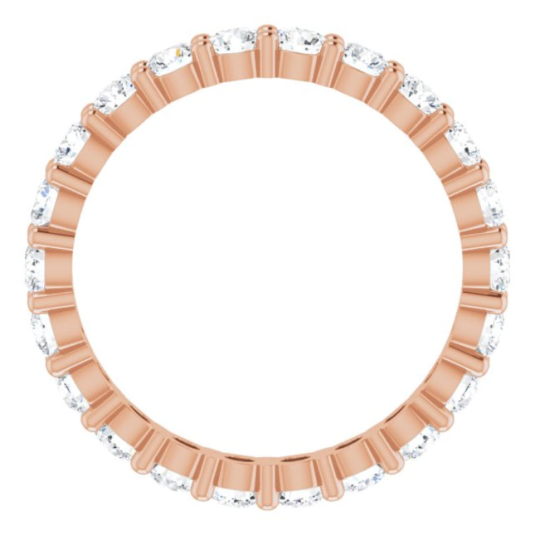 10K Rose Gold 1 1/2 CTW Lab-Grown Diamond Eternity Band Size 7.5