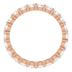 10K Rose Gold 1 1/2 CTW Lab-Grown Diamond Eternity Band Size 7.5