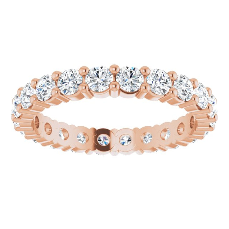 10K Rose Gold 1 1/2 CTW Lab-Grown Diamond Eternity Band Size 7.5