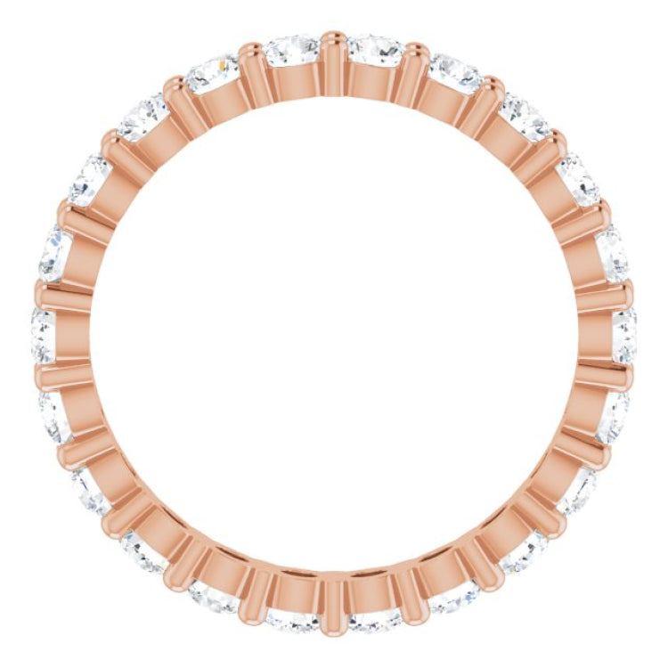 10K Rose Gold 1 1/2 CTW Lab-Grown Diamond Eternity Band Size 7.75