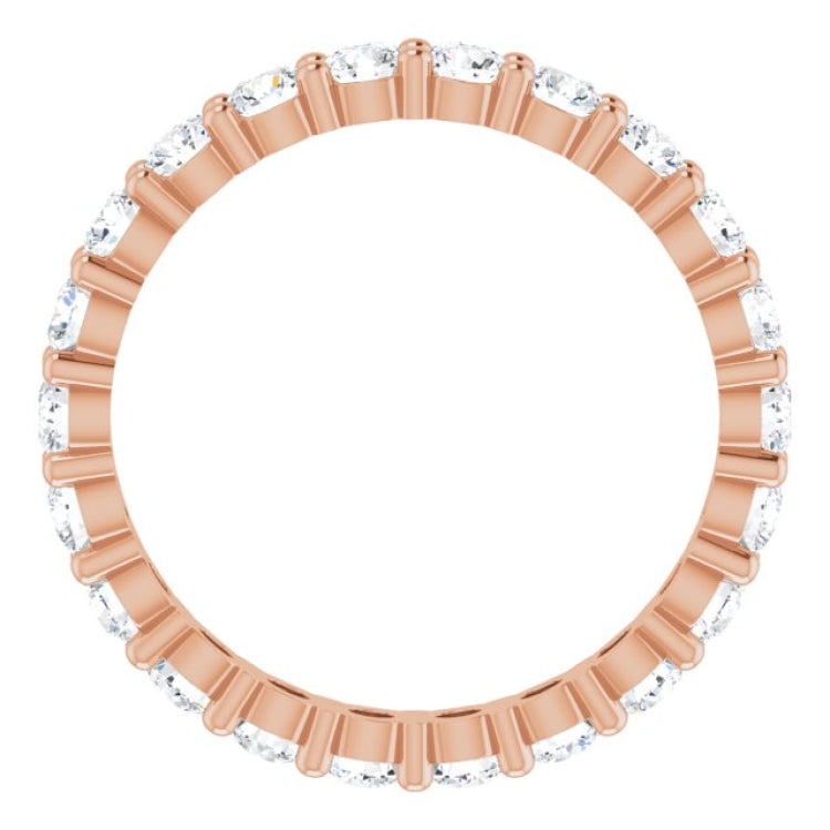 10K Rose Gold 1 1/2 CTW Lab-Grown Diamond Eternity Band Size 8