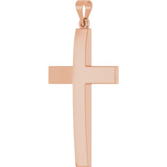 14K Rose Gold Cross Pendant