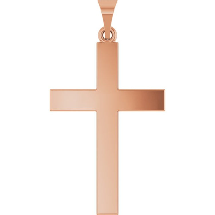 14K Rose Gold Cross Pendant