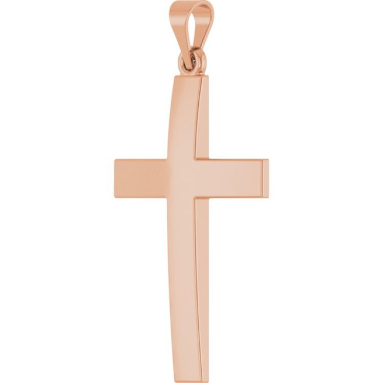 14K Rose Gold Cross Pendant