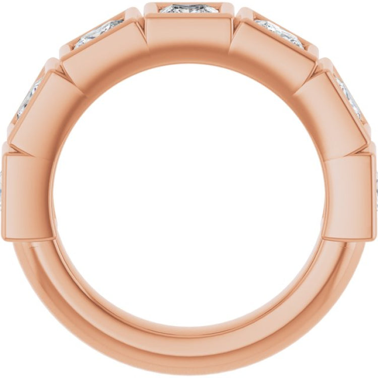 10K Rose Gold 2 1/8 CTW Natural Diamond Anniversary Band
