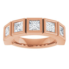 10K Rose Gold 2 1/8 CTW Natural Diamond Anniversary Band