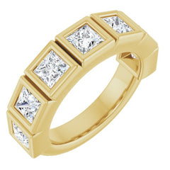 10K Yellow Gold 2 1/8 CTW Natural Diamond Anniversary Band