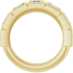 10K Yellow Gold 2 1/8 CTW Natural Diamond Anniversary Band