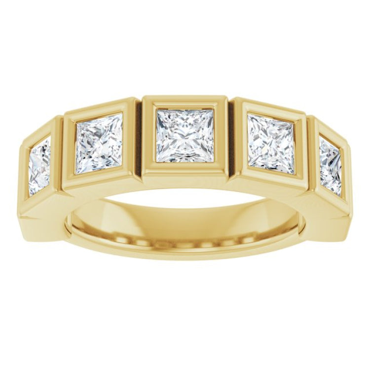 10K Yellow Gold 2 1/8 CTW Natural Diamond Anniversary Band