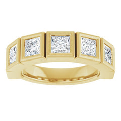 10K Yellow Gold 2 1/8 CTW Natural Diamond Anniversary Band