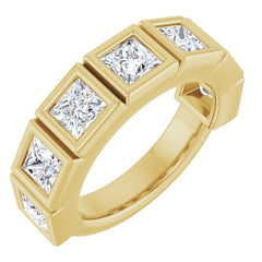 10K Yellow Gold 2 3/4 CTW Natural Diamond Anniversary Band